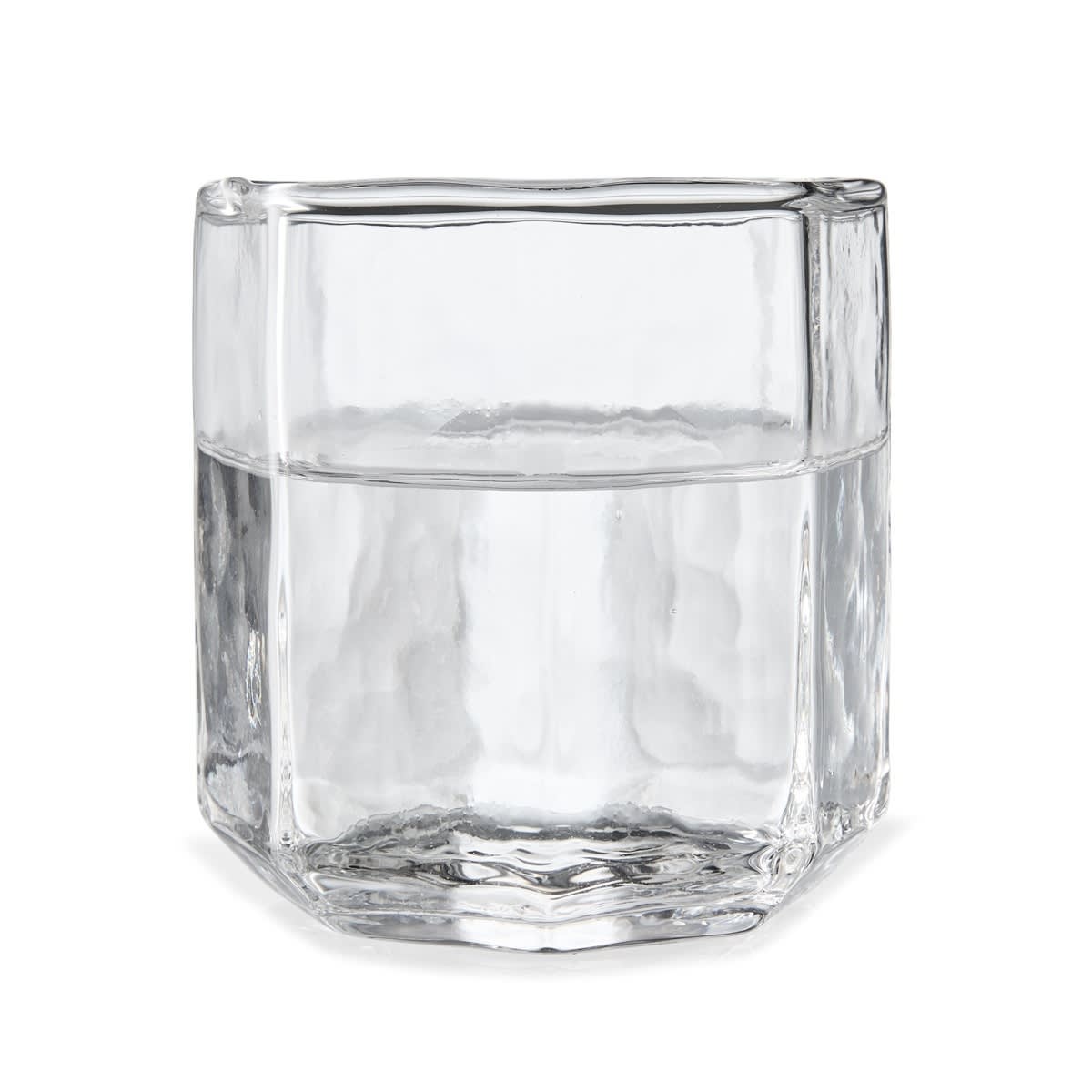 6 Clear Octagon Tumbler Glasses