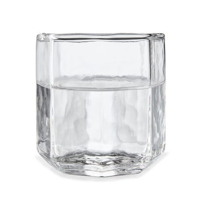 6 Clear Octagon Tumbler Glasses