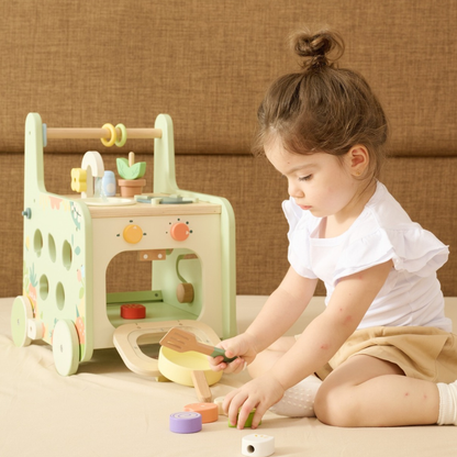 Classic World 2 in 1 Kitchen Walker with Activities Baby Walker Motor Skills Developmental Toys Baby Toys 12m+