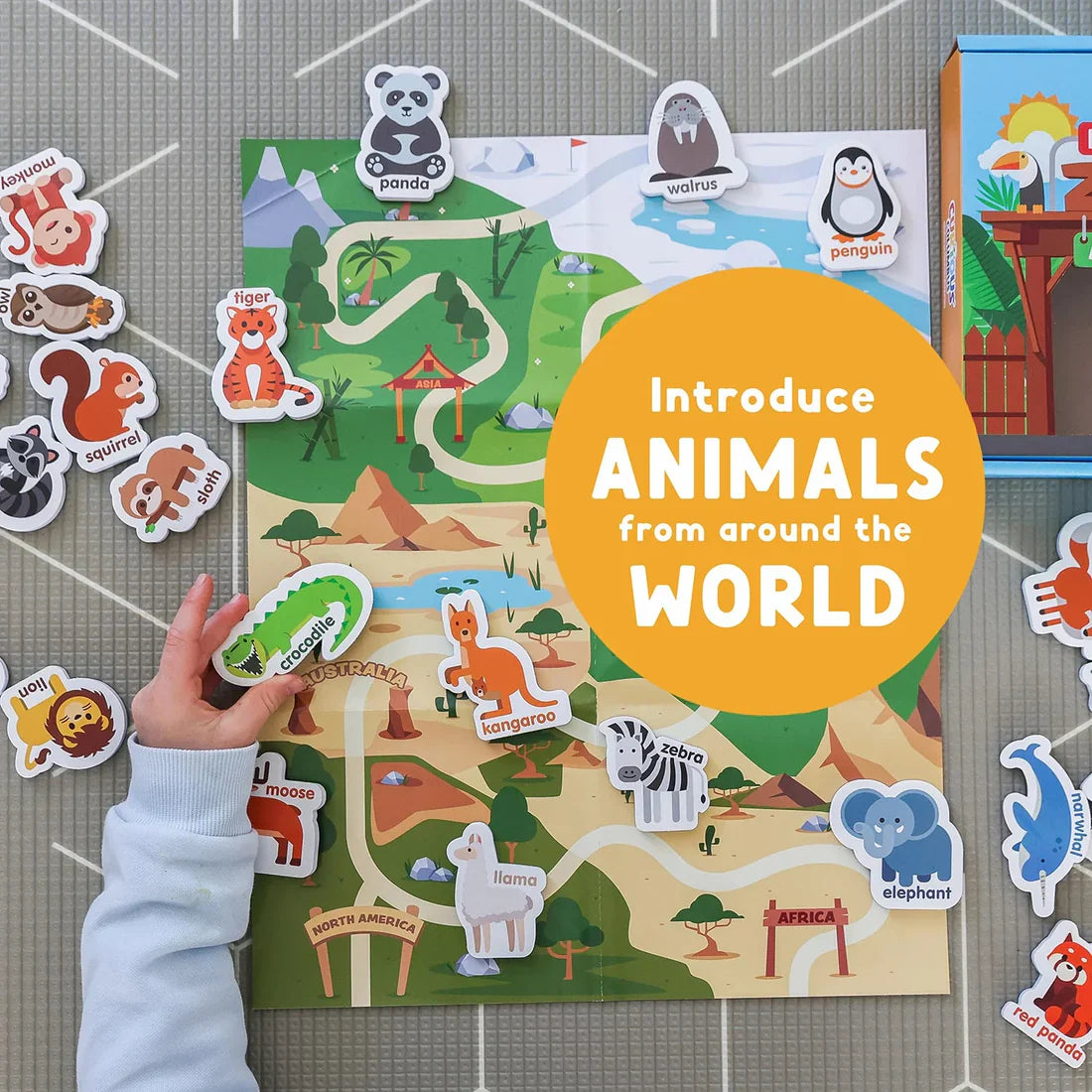Curious Columbus Zoo Animals 28 Magnetic Zoo Animals Baby Toys Baby Gifts Idea 0m+