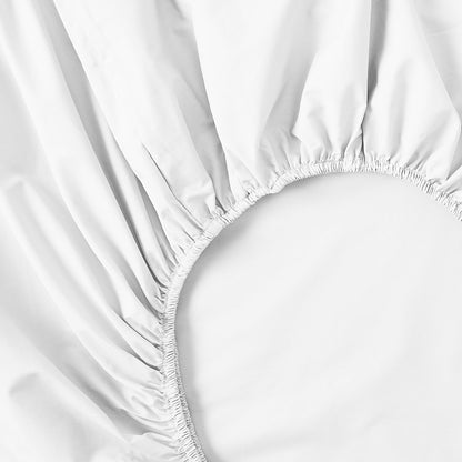 250 Thread Count Cotton Rich Sheet Set - Double Bed, White