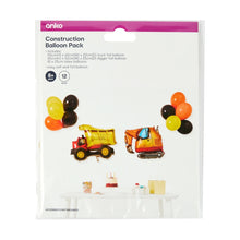 12 Piece Construction Balloon Pack