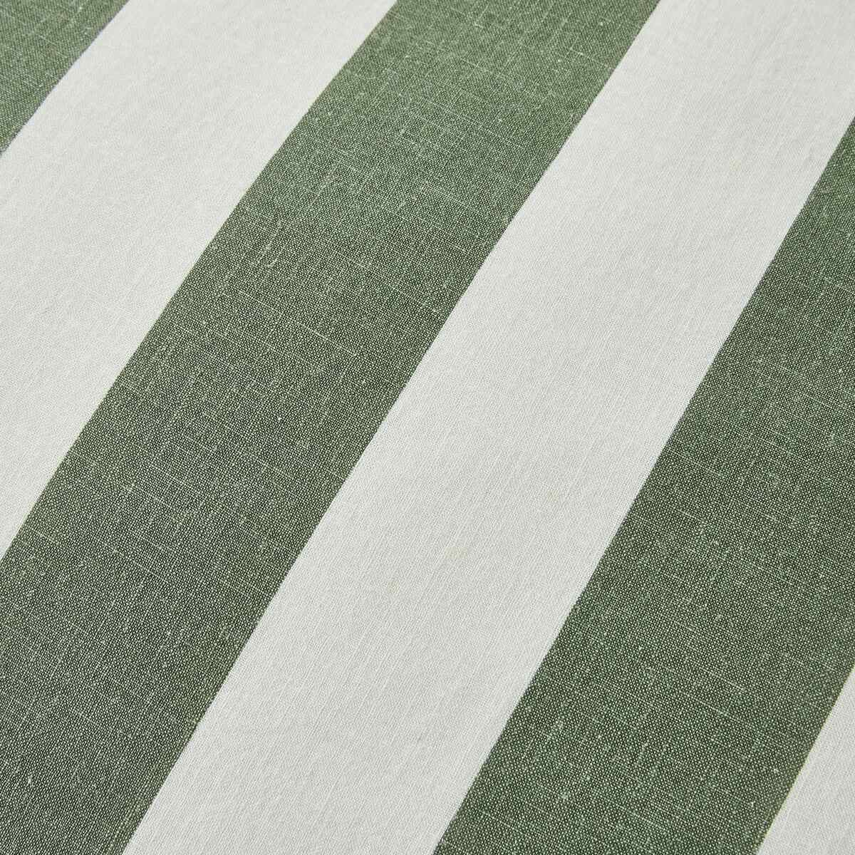 Stripe Linen Cotton Quilt Cover Set - Queen Bed, Forest