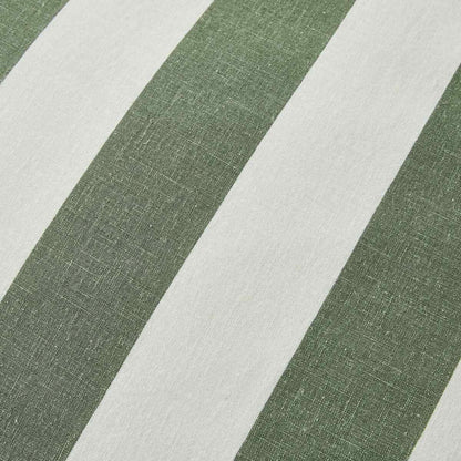 Stripe Linen Cotton Quilt Cover Set - Queen Bed, Forest
