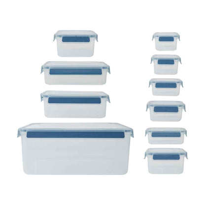 10 Pack Rectangle Clip Containers