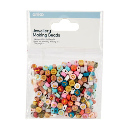 Jewellery Making Beads - Opaque Alphabet