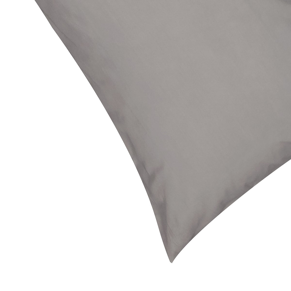 250 Thread Count Cotton Rich Standard Pillowcase - Grey