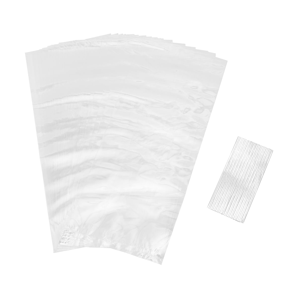 25 Pack Cellophane Bags with Ties