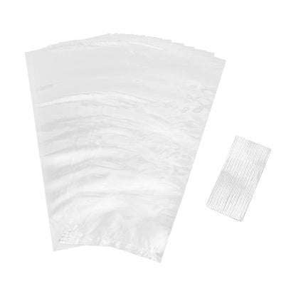 25 Pack Cellophane Bags with Ties