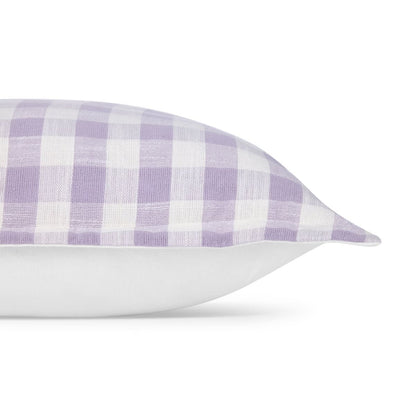 50cm Gingham Cushion - Lilac