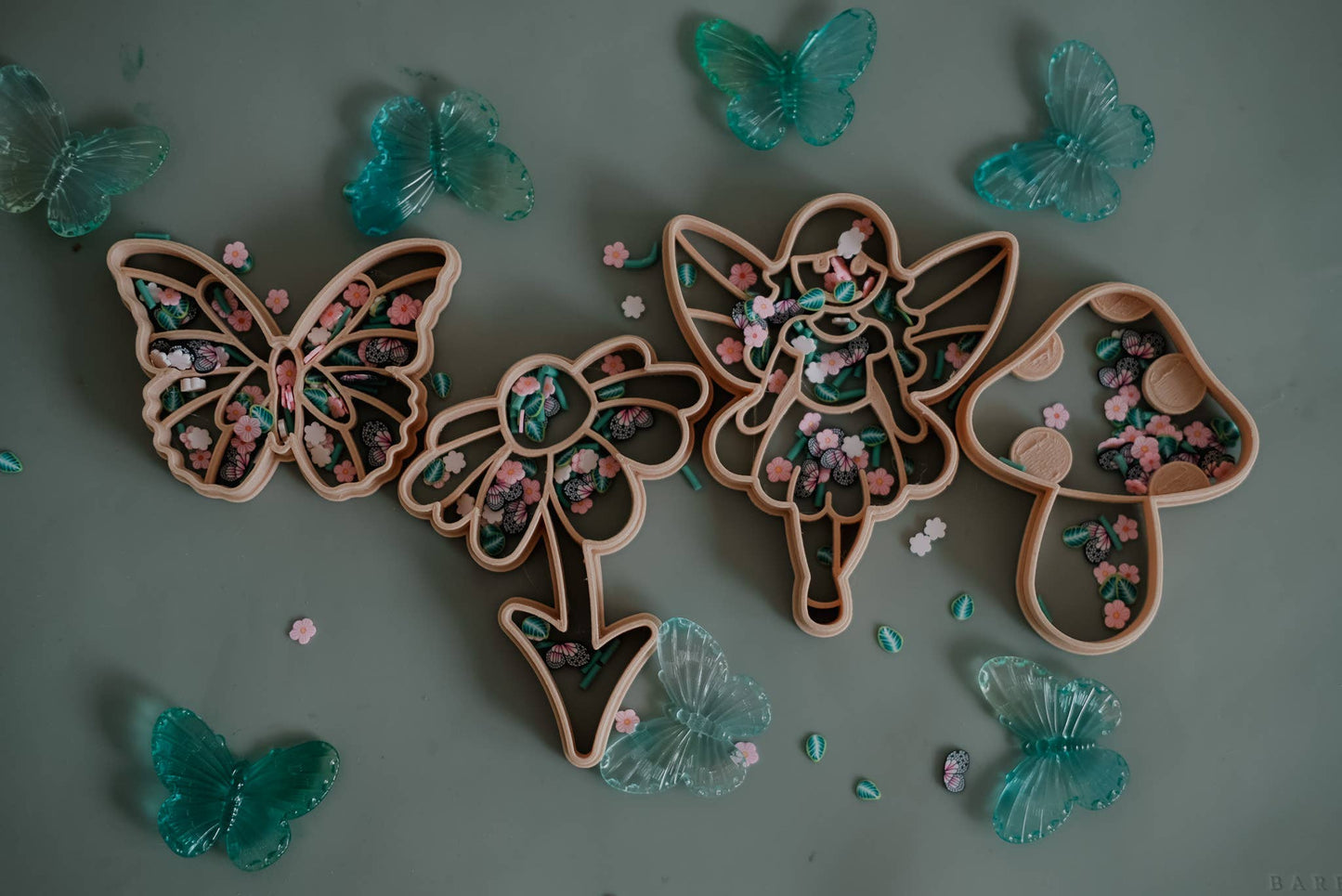 Kinfolk Pantry Fairytale Fairy Cutter Set Eco Cutter Set Playdough Sand Toys Art and craft for kids Fairy Unicorn and Castle Theme 3yrs+