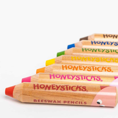 Honeysticks Magic 3-in-1 Beeswax Pencils Little Learners 7pcs Art and craft for kids 3yrs+