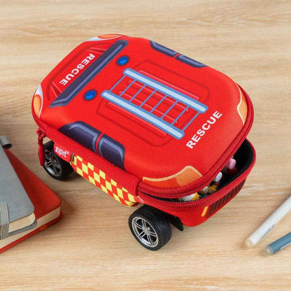 ZIPIT Truck Box Pencil Case Fire Truck/ Police Car Stationary Toy Car 3yrs+