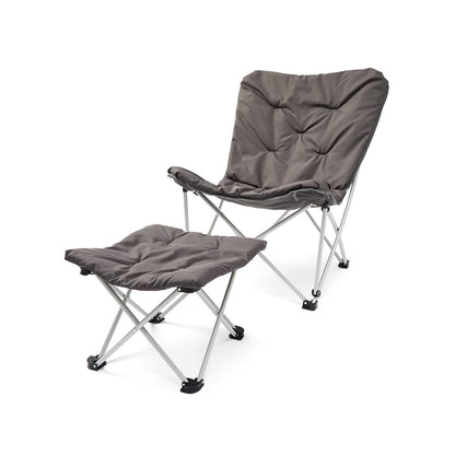 Halfmoon Chair with Stool