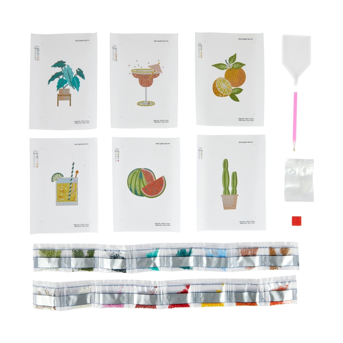6 Piece Mini Sparkle Gem Art - Novelty Food