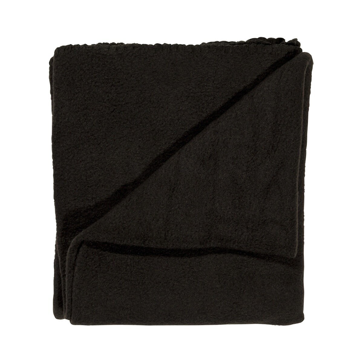 Polar Fleece Throw - Black