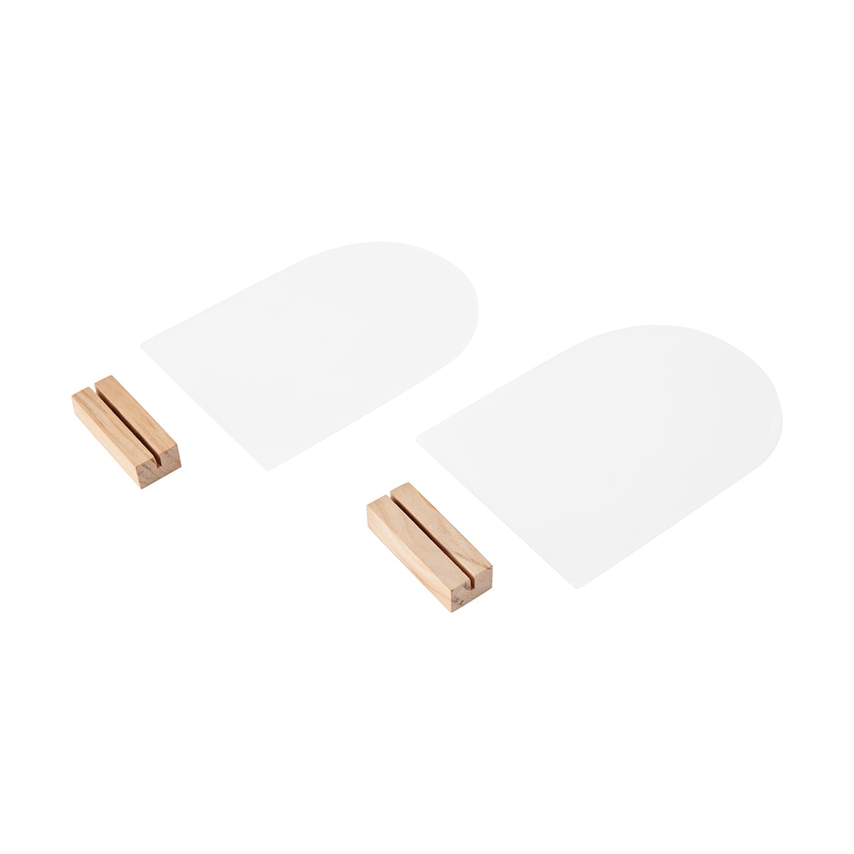 2 Pack A5 Acrylic Signs with Wooden Bases