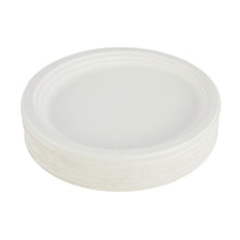 50 Pack Sugarcane Pulp Oval White Plates
