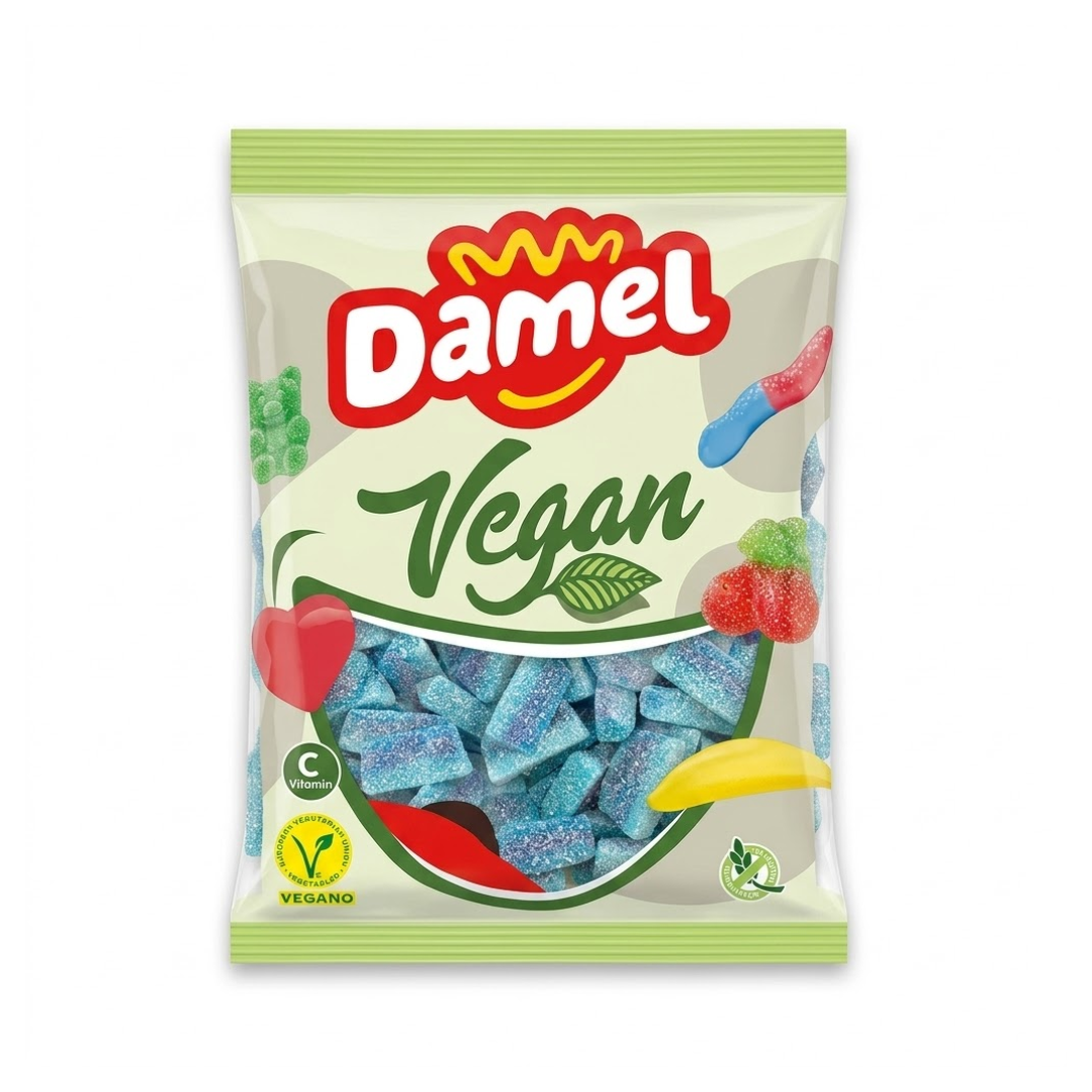 Damel Vegan Sour Blue Raspberry Slices 1kg