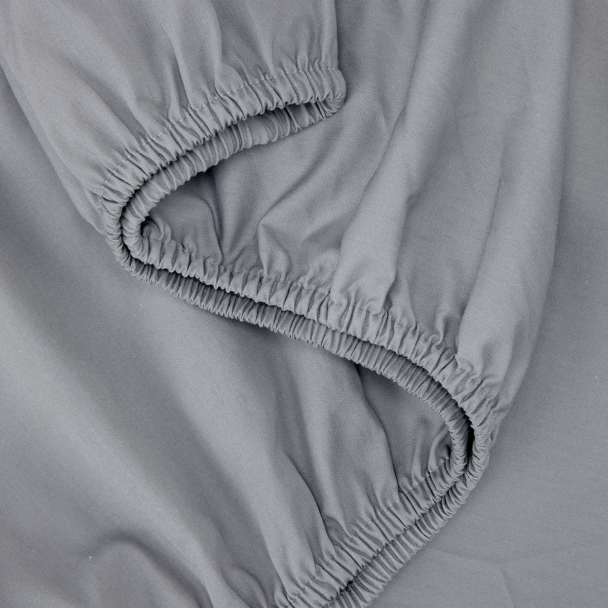 250 Thread Count Cotton Rich Fitted Sheet - King Bed, Grey
