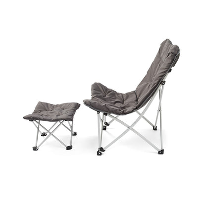Halfmoon Chair with Stool