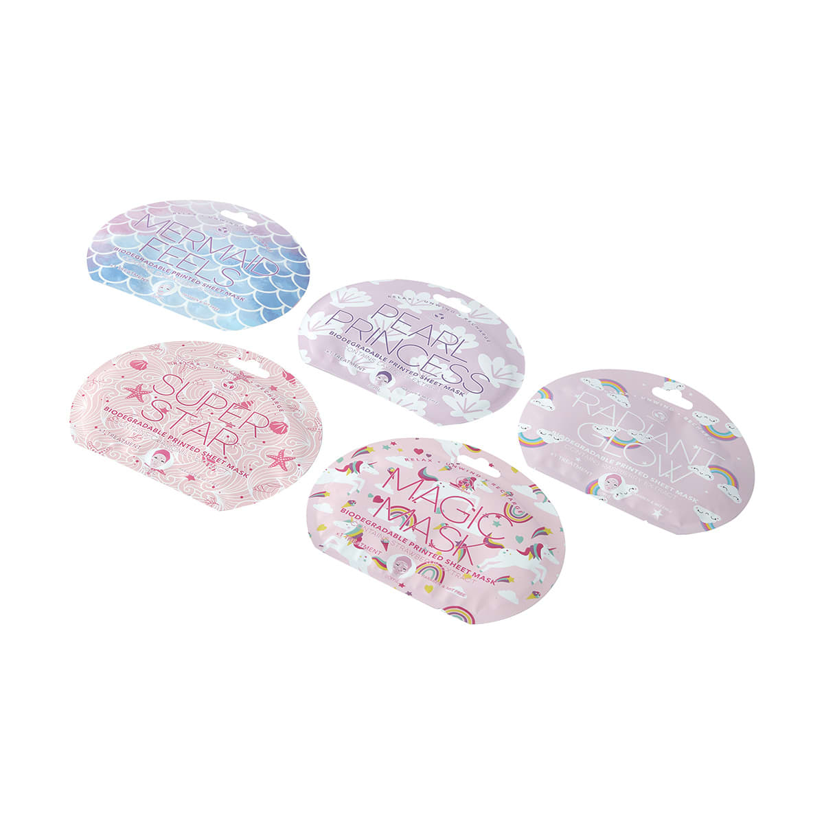 5 Pack Magical Moments Printed Sheet Masks