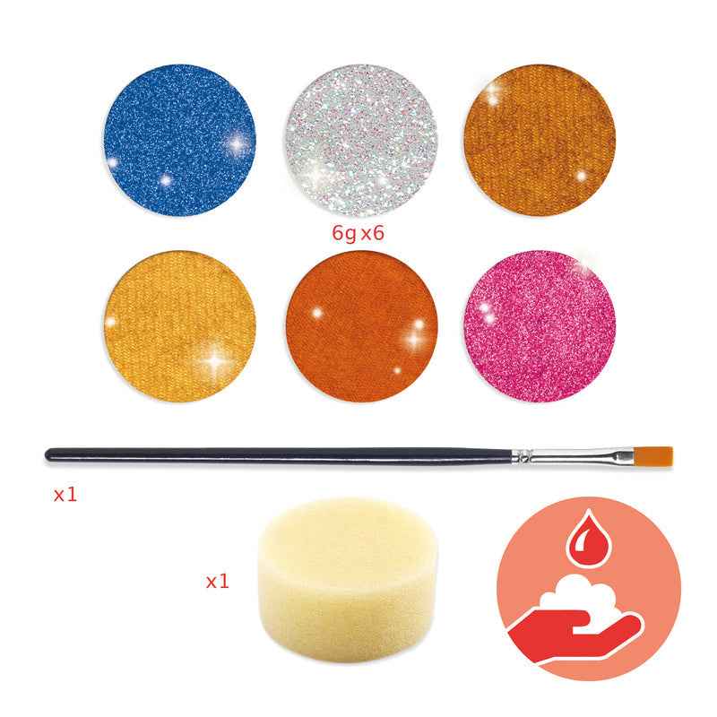 Face Paint and Body Art Palette 6 Colours by Djeco Art and craft for kids 3yrs+