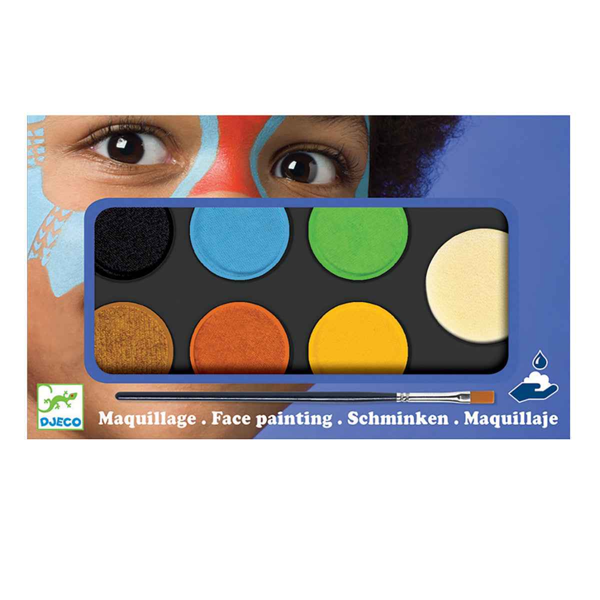 Face Paint and Body Art Palette 6 Colours by Djeco Art and craft for kids 3yrs+