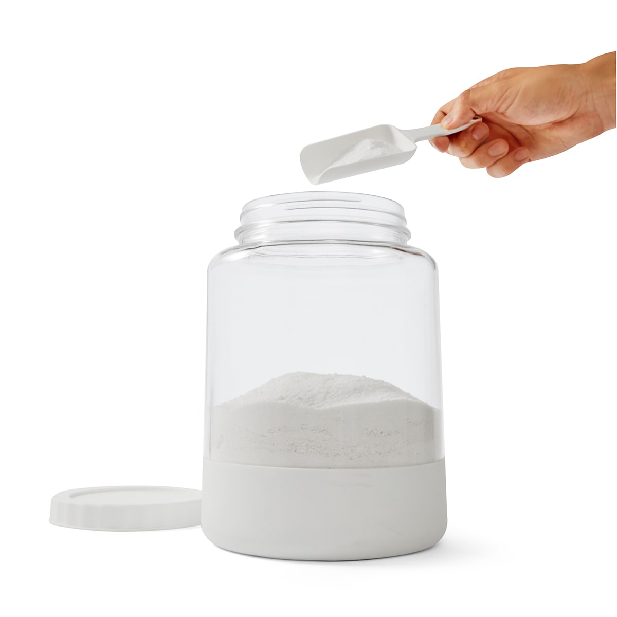 Glass and Silicone Jar with Scoop