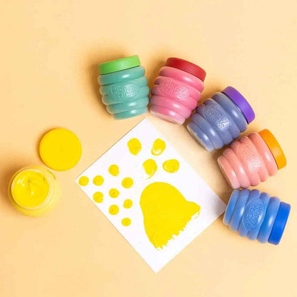 Honeysticks Australia Washable Finger Paints 6 Colours 55ml Toddler Art and Craft for Kids 12m+