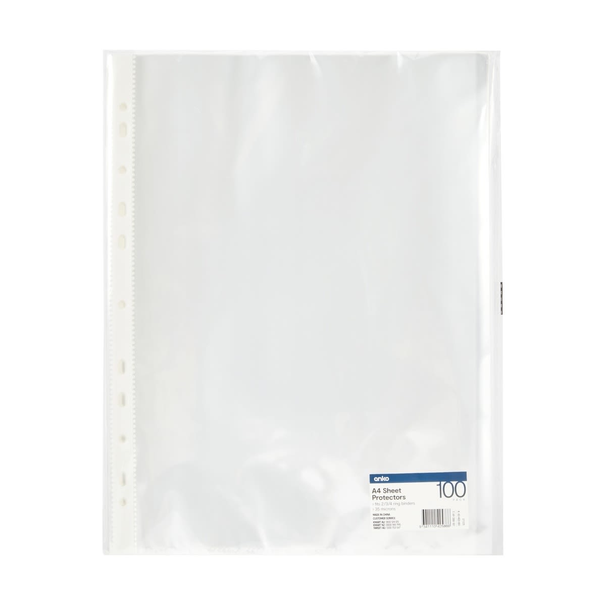 100 Pack A4 Sheet Protectors - Clear