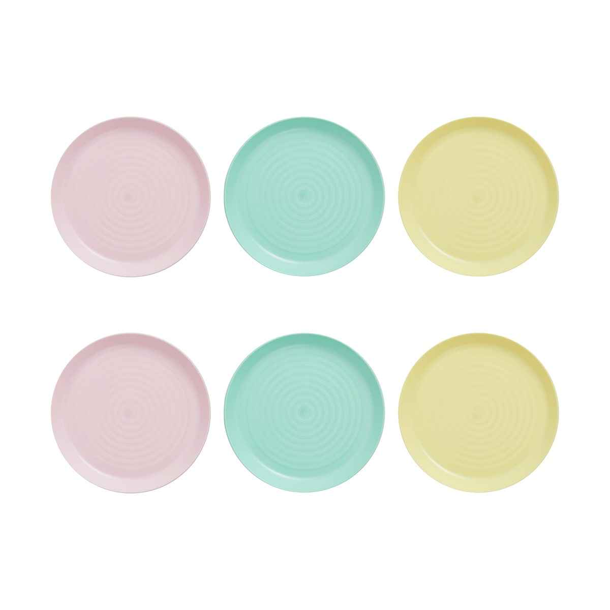 6 Pack Pastel Plates