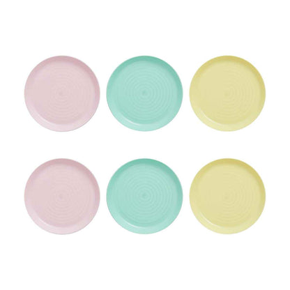 6 Pack Pastel Plates