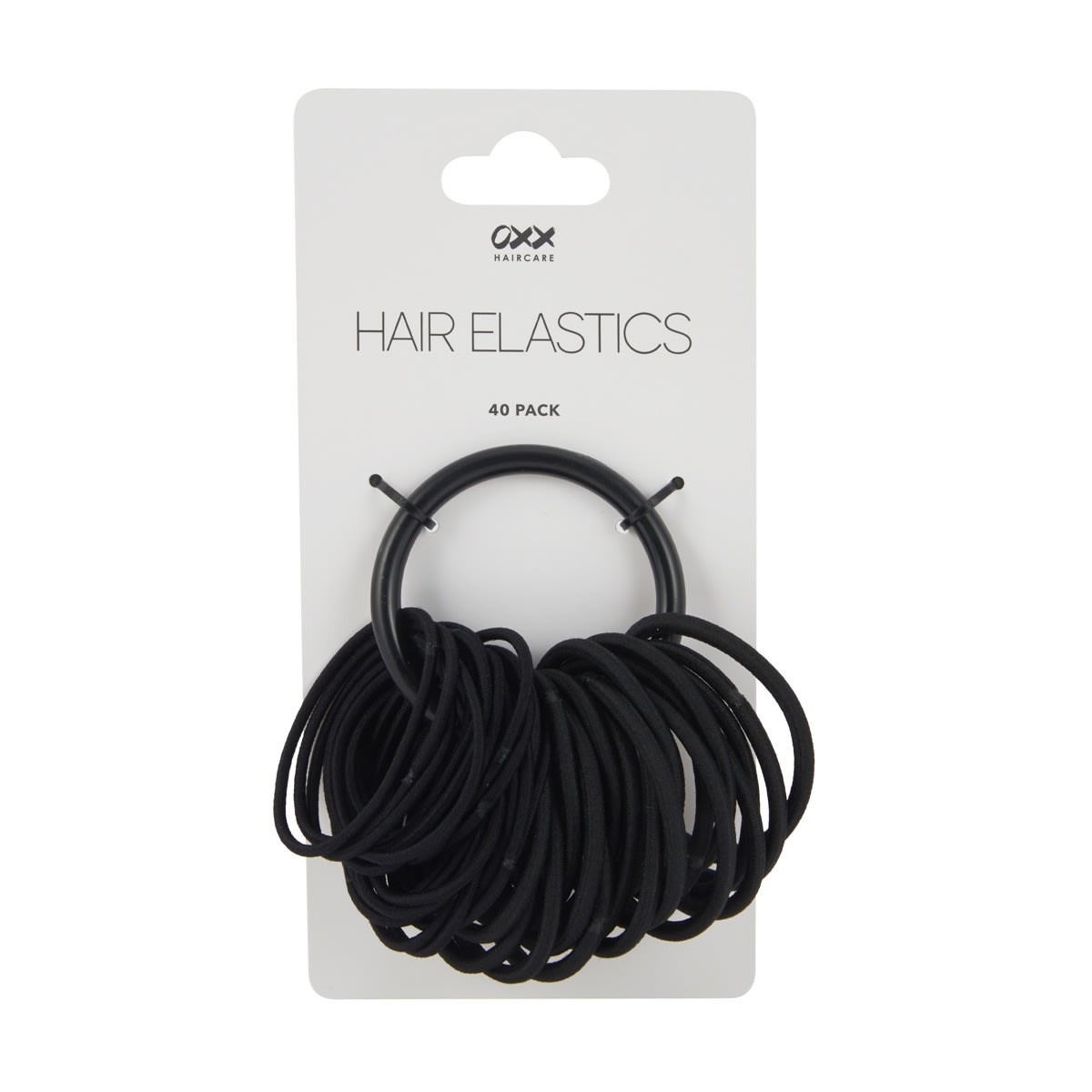 OXX Haircare 40 Pack Hair Elastics - Black
