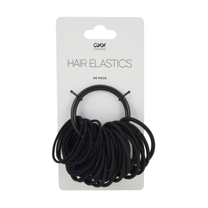OXX Haircare 40 Pack Hair Elastics - Black