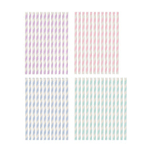 50 Pack Pastel Paper Straws