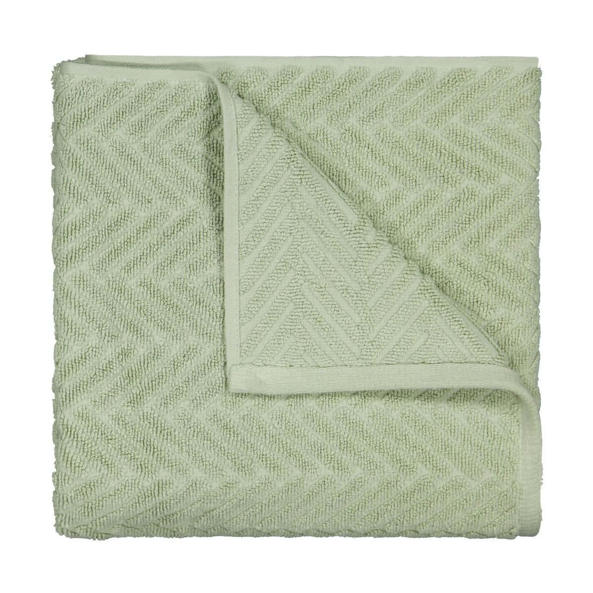 Chevron Cotton Bath Towel - Sage
