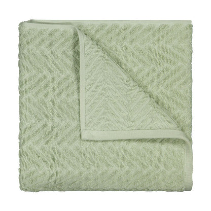 Chevron Cotton Bath Towel - Sage