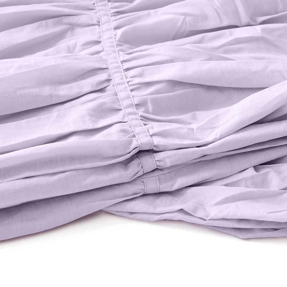 Arlo Cotton Quilt Cover Set - Queen Bed, Lilac