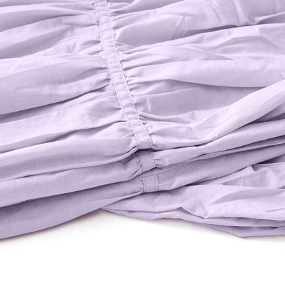 Arlo Cotton Quilt Cover Set - Queen Bed, Lilac