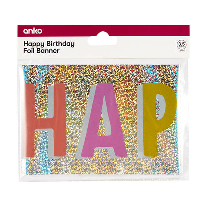 Happy Birthday Foil Banner