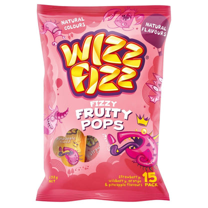 15 Pack Wizz Fizz Fruity Pops 132g