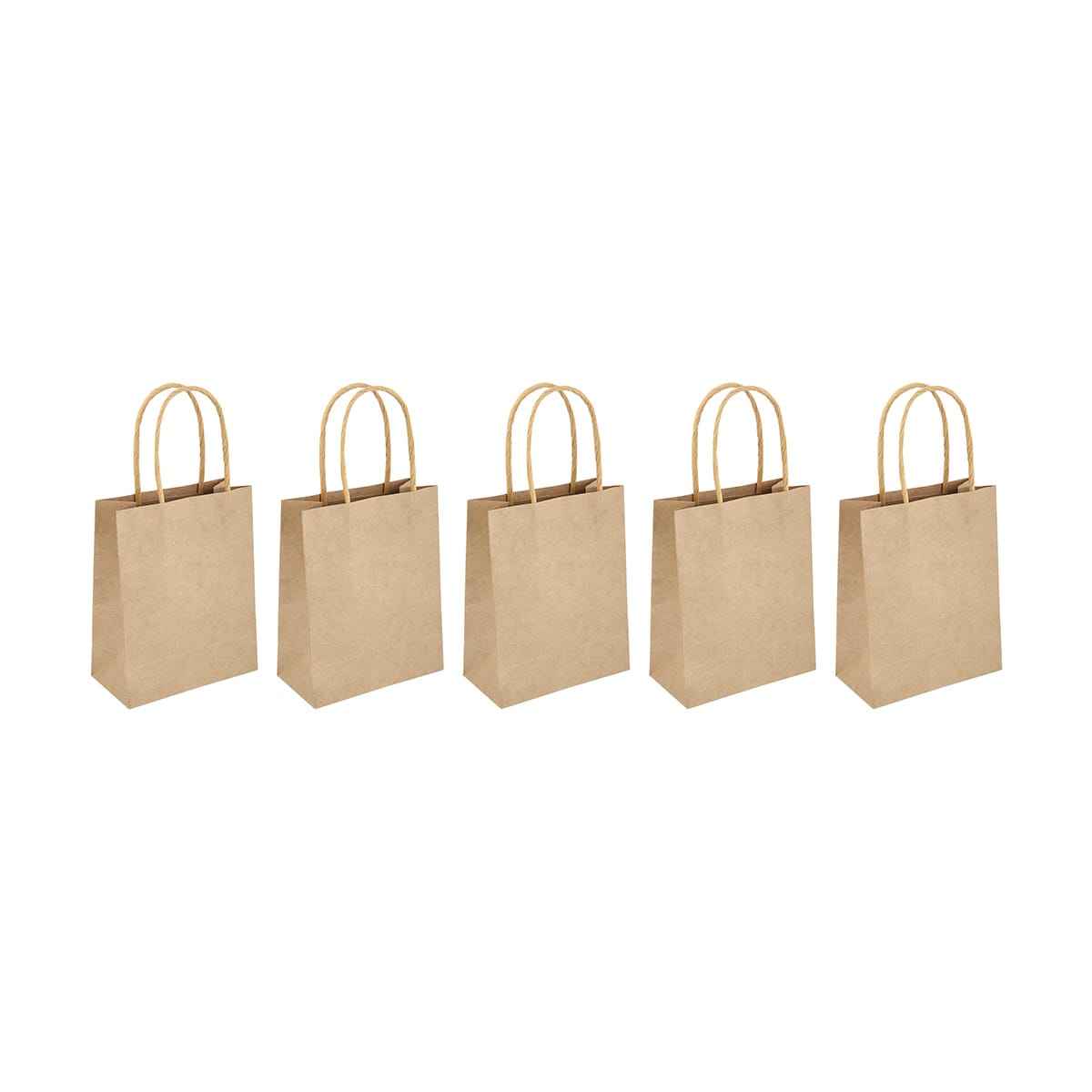 5 Pack Kraft Gift Bags