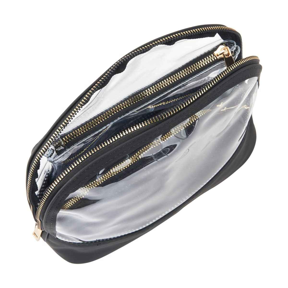 OXX Cosmetics 3 Piece Makeup Bag Set - Black