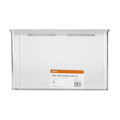 Clear Tall Container with Lid