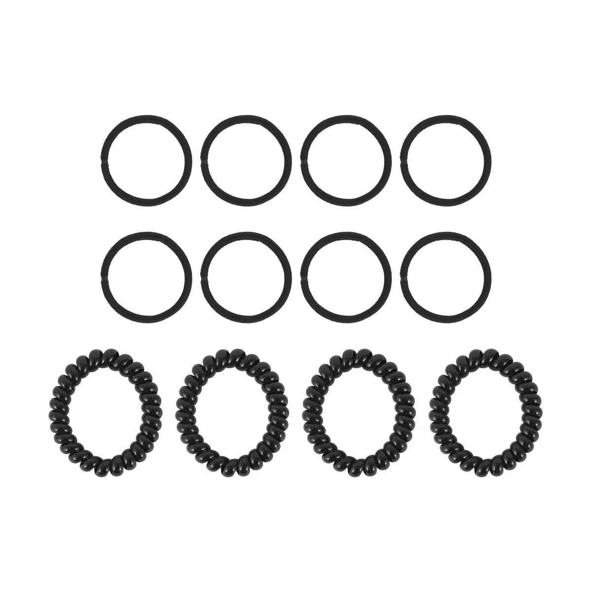 OXX Haircare 12 Pack Hair Elastics - Black