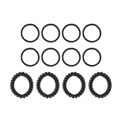 OXX Haircare 12 Pack Hair Elastics - Black