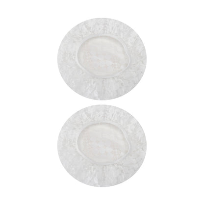 2 Pack White Shower Caps