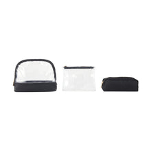 OXX Cosmetics 3 Piece Makeup Bag Set - Black
