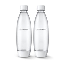 2 Pack 1L SodaStream White Fuse Bottles